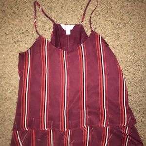 Burgundy Top w/ Strips
